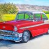Classic Red Car Enthusiasts Paint By Numbers