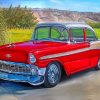 Classic Red Vehicle Paint By Numbers