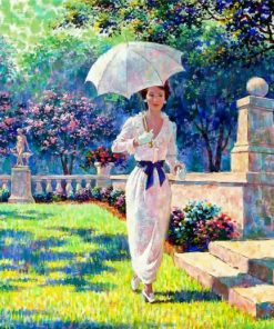 Elegant Garden Lady Paint By Numbers