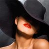 Lady in Elegant Hat Paint By Numbers