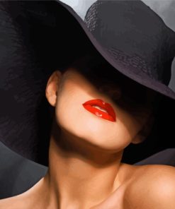 Lady in Elegant Hat Paint By Numbers