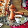 Vintage Coffee Pot and Cup Paint By Numbers