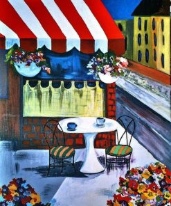 Urban Coffee Shops Painted Landmarks Paint By Numbers