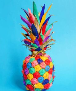 Colorful Pineapples Fruit Paint By Numbers