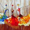 Colorful Ballerinas Dancing Paint By Numbers