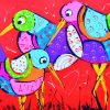 Colorful Birds Paint By Numbers