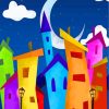 Colorful Houses Paint By Numbers