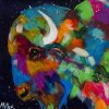 Colorful Bull Picture Paint By Numbers
