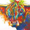 Rainbow Cow Art by Numbers