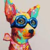 Colorful Stylish Dog Paint By Numbers