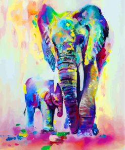Colorful Elephant Paint By Numbers