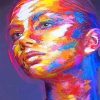 Colorful Woman Face Paint By Numbers