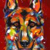 Colorful German Shepherd Animals Paint By Numbers