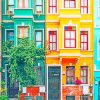 Colorful Turkish Houses Paint By Numbers