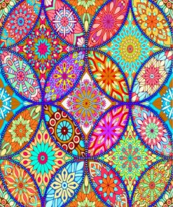 Colorful Mandala Patterns Paint By Numbers