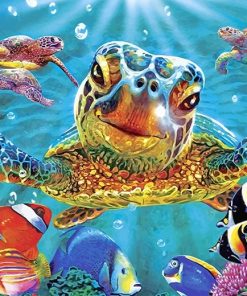 Milton Turtle Sea Life Paint By Numbers