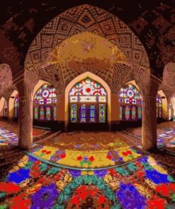 Persian Cities Mosque Landmark Paint By Numbers
