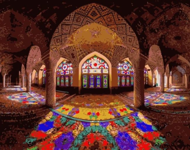 Persian Cities Mosque Landmark Paint By Numbers