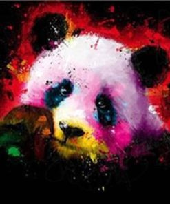 Colorful Panda Splash Paint By Numbers