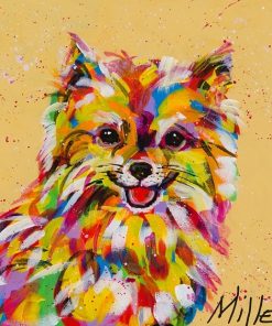 Colorful Pomeranian Dog Paint By Numbers