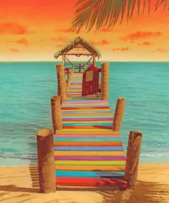 Colorful Beach Pier Paint By Numbers