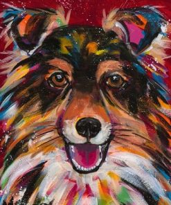 Colorful Sheepdog Dog Paint By Numbers