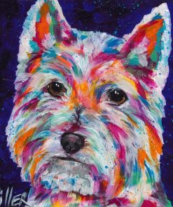 Colorful Westie Dog Paint By Numbers