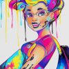 Colorful Splatter Girl Art Paint By Numbers