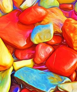 Colorful Stones Paint By Numbers Painting