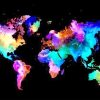 Colorful Map of the World Paint By Numbers