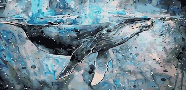 Blue Whale Animal Paint By Numbers