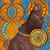 Brown African Lady Paint By Numbers