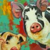 Cow and Pig Animal Art Paint By Numbers