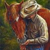 Cowboy and Horse Scene Paint By Numbers