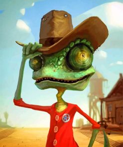 Chameleon Cowboy Rango Paint By Numbers