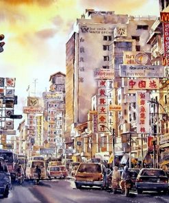 Urban Hong Kong Skyline Paint By Numbers