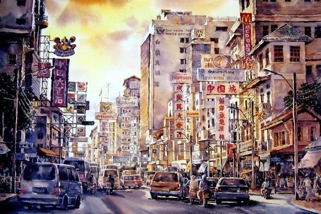 Urban Hong Kong Skyline Paint By Numbers