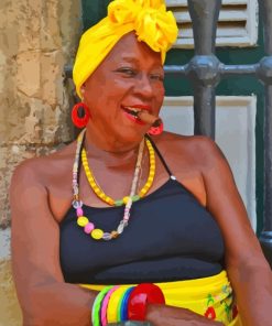 Cuban Women Smoking Art Paint By Numbers