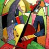 Abstract Violinist Cubism Paint By Numbers