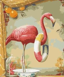 Flamingo Bird Art Paint By Numbers