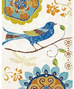 Blue Pigeons Modern Paint By Numbers