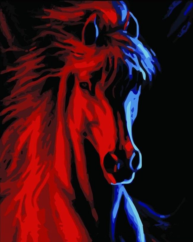 Red Horse Animals Paint By Numbers