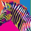 Colorful Zebra Animal Paint By Numbers