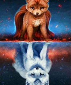 The Fox and The Wolf Animal Picture Paint By Numbers
