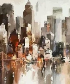 Misty New York Cityscape Paint By Numbers