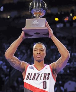 Damian Lillard Blazers Basketball Paint By Numbers