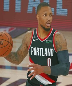 Damian Lillard Basketball Paint By Numbers