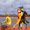 Dancing Cats in Love Paint By Numbers