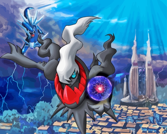 Finalizing Darkrai Animation Art painting