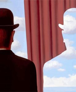 Magritte Inspired Man Paint By Numbers